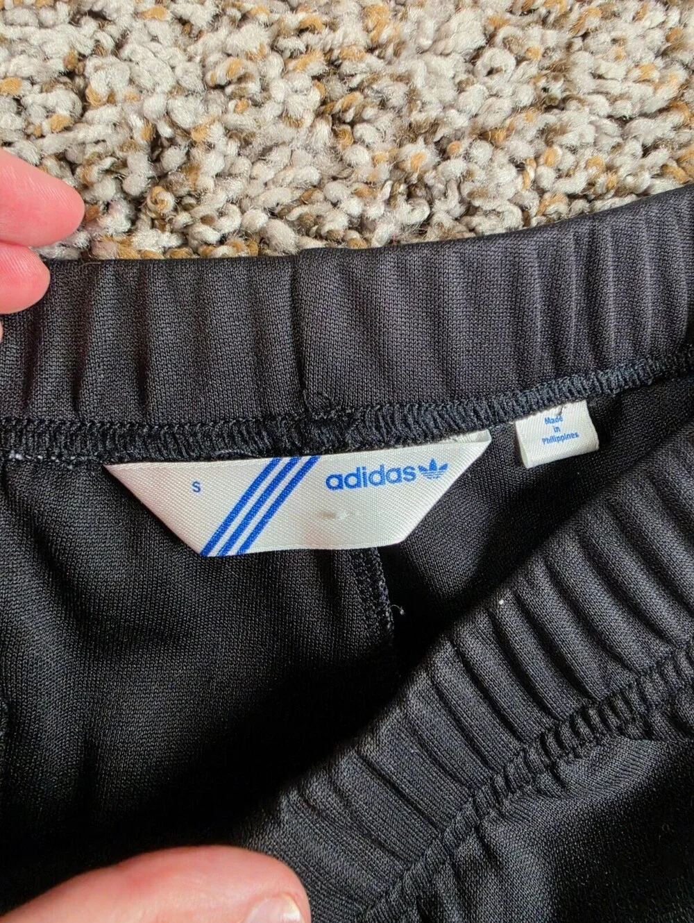Vintage Y2K Adidas Womens Sz S Shortie Shorts Sweatshorts Black White
